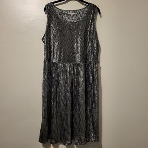 NWT Size 1X NY Collection woman Dark Silver Tank Dress